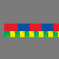 Colourful Ruler in Centimeters and Inches for Drawing Sewing Cutting Desk